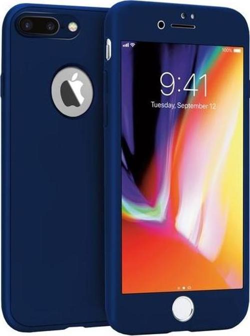 iPhone 8 Plus ile Uyumlu 4D Kılıf Blue
