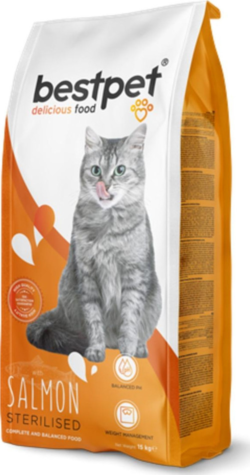 15 kg Yetişkin Kısırlaştırılmış Kediler İçin Somonlu Kuru Mama SVLRS