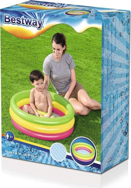 Şişme Zeminli 3 Halkalı Bebek Havuzu 70x24 Cm. 51128