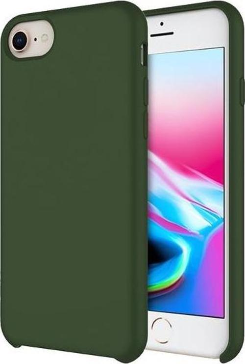 iPhone 8/7 ile Uyumlu Rubber Fit Kılıf Dark Olive