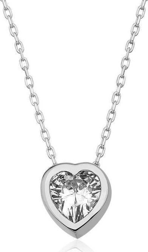 PPL-121125925 Ayar Gümüş Kalp Kadın Gümüş Kolye