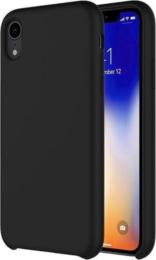 iPhone XR ile Uyumlu Rubber Fit Kılıf Black