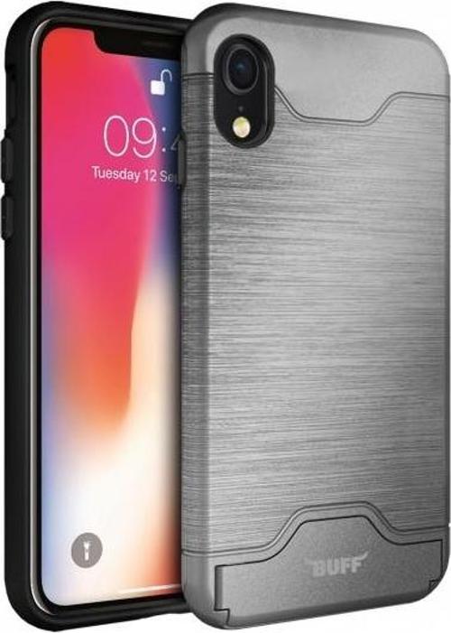 iPhone XR ile Uyumlu Slim Folder Kılıf Silver