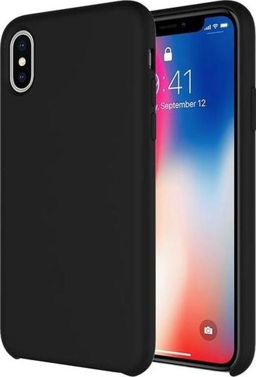 iPhone Xs/X ile Uyumlu Rubber Fit Kılıf Black
