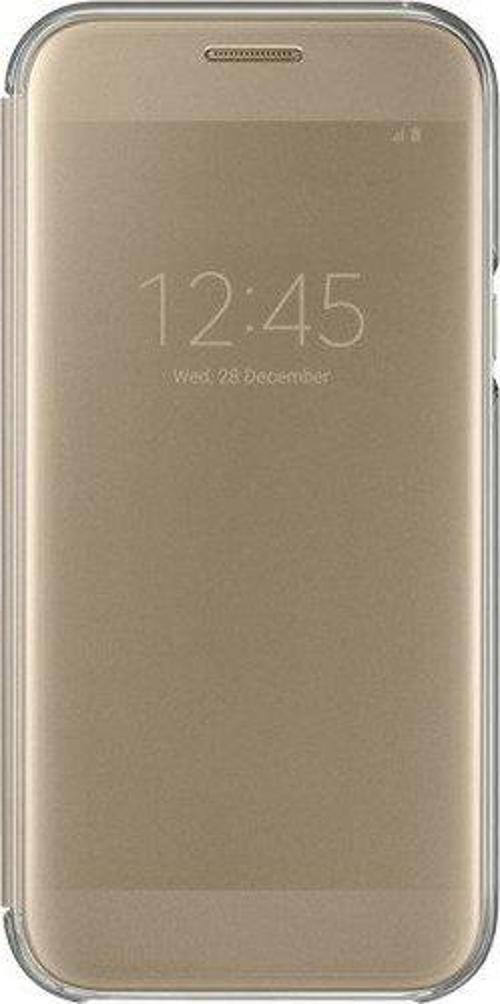 Galaxy A7(2017) ile Uyumlu Clear View Cover Kılıf Gold EF-ZA720CFEGWW
