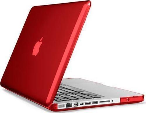 SmartShell Macbook Pro 13" ile Uyumlu Koruma Kılıf Glossy Finish Red