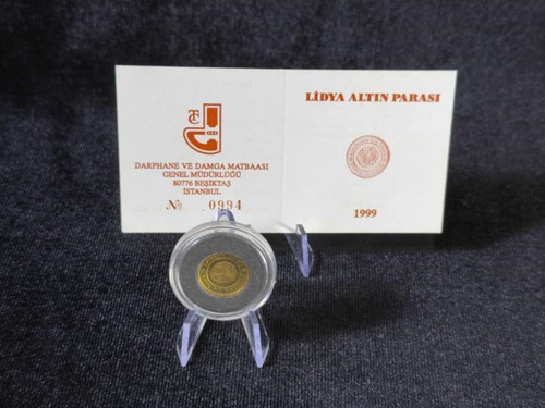 Lidya Altın Parası – 1999 | Proof | 24 Ayar Altın Sikke (Sertifikalı)