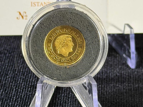 1998 Kroisos (Lidya Kralı) Altın Hatıra Sikkesi | Proof | 24 Ayar