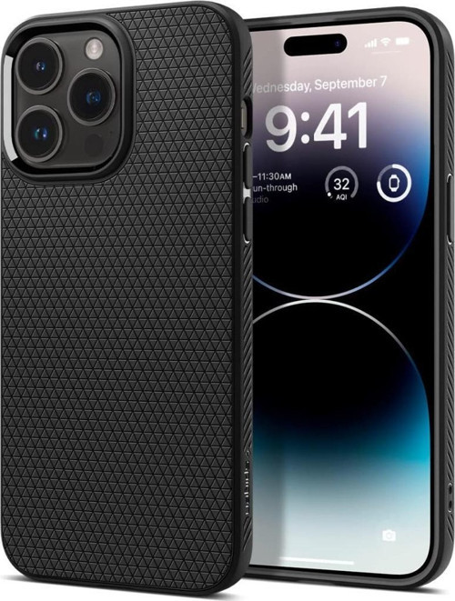iPhone 14 Pro ile Uyumlu Kılıf Liquid Air Matte Black