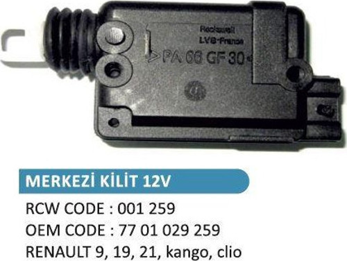 KAPI KİLİT MOTORU MK RENAULT R9, R19 R21, KANGOO,CLIO,