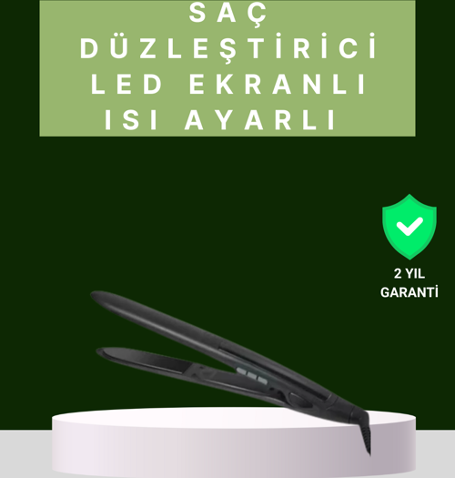 2025 Isı Ayarlı Titanyum Kaplama Seramik Plakalı Saç Düzleştirici Dijital Ekranlı A Kalite