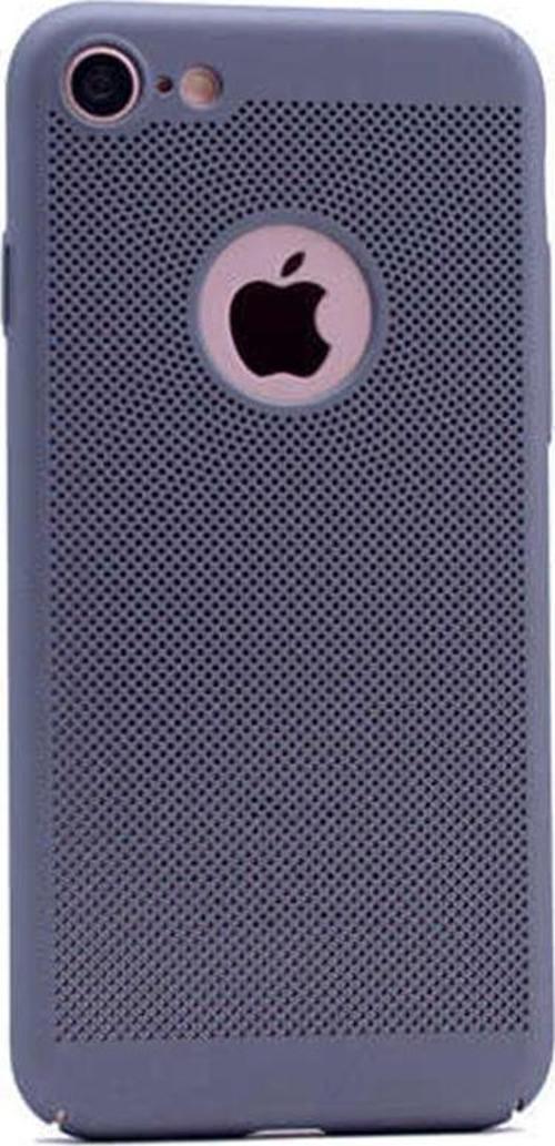 iPhone 6Plus/6SPlus ile Uyumlu Rubber Delikli Sert Kılıf Gri