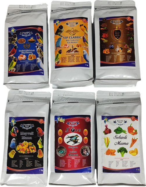 BeautifulFood Mama 1 kg 6 lı set (classic + kurtlu + best + meyveli + sebzeli + love)