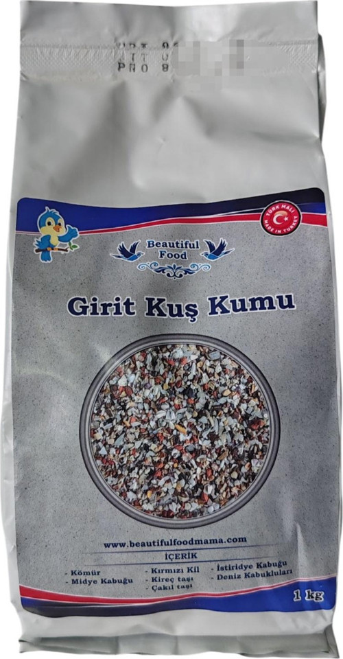 Mama 1 kg Grit Kuş Kumu (Kömür, Kırmızıkil, Midye Kabugu, Kum)