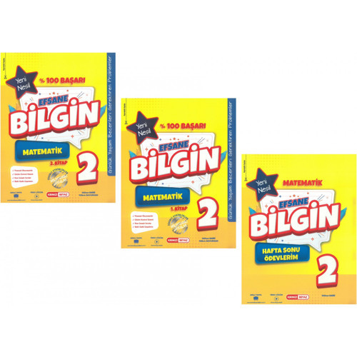 Kırmızı Beyaz Efsane Bilgin Matematik 2.Sınıf (3 KİTAP)