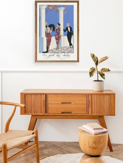 Büro Ev Ofis Dekoru için 17x23CM Tekli Ahşap Çerçeveli GBarbier Tablo No5