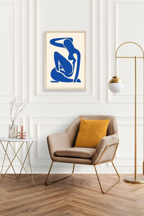 Büro Ev Ofis Dekoru için 30x42CM Tekli Ahşap Çerçeveli HMatisse Tablo No77