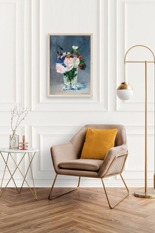 Büro Ev Ofis Dekoru için 50x70CM Tekli Ahşap Çerçeveli EManet Tablo No7