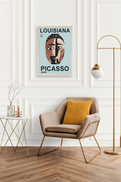 Büro Ev Ofis Dekoru için 50x70CM Tekli Ahşap Çerçeveli PPicasso Tablo No53