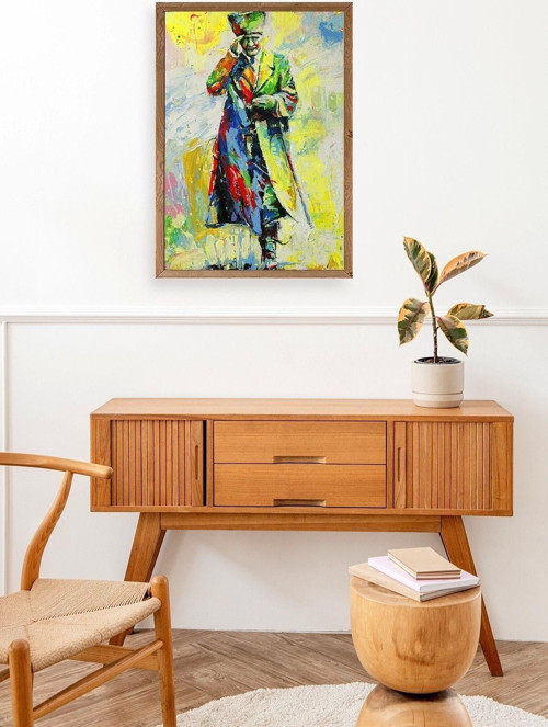 Büro Ev Ofis Dekoru için 23x30CM Tekli Ahşap Çerçeveli ATATÜRK Tema Tablo No56