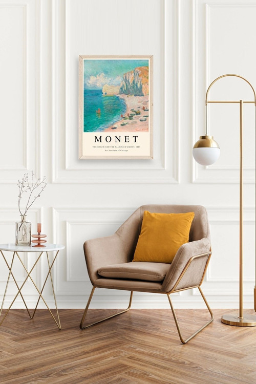 Büro Ev Ofis Dekoru için 23x30CM Tekli Ahşap Çerçeveli CMonet Model No5