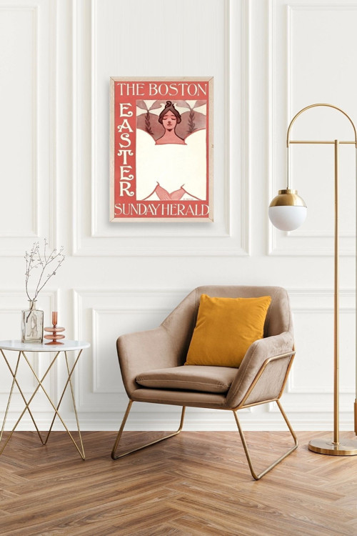Büro Ev Ofis Dekoru için 23x30CM Tekli Ahşap Çerçeveli EReed Tablo No4