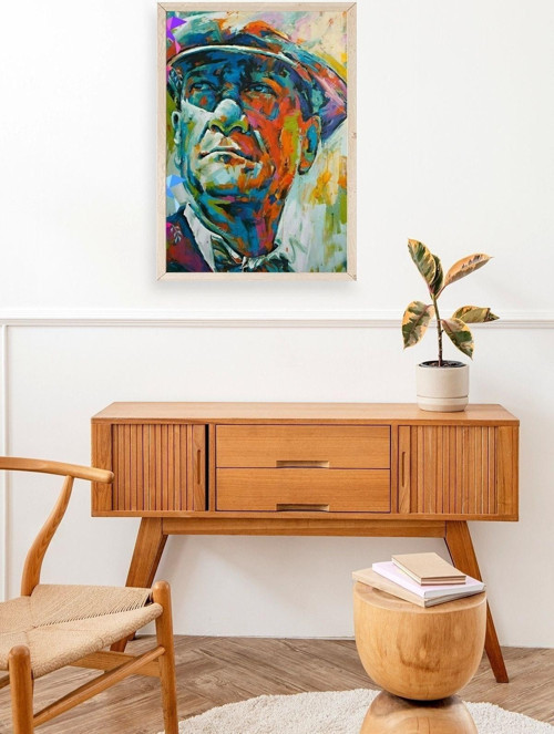 Büro Ev Ofis Dekoru için 30x42CM Tekli Ahşap Çerçeveli ATATÜRK Tema Tablo No96