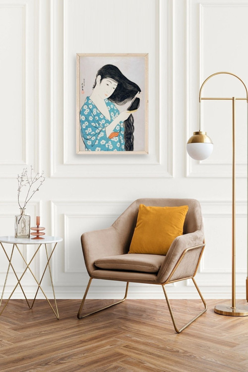 Büro Ev Ofis Dekoru için 17x23CM Tekli Ahşap Çerçeveli HGoyo Tablo No1