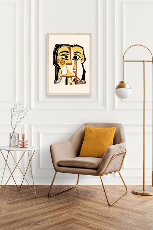 Büro Ev Ofis Dekoru için 30x42CM Tekli Ahşap Çerçeveli TDeFemme Tablo No9