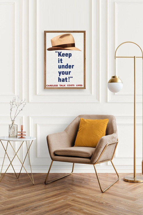 Büro Ev Ofis Dekoru için 30x42CM Tekli Ahşap Çerçeveli Motto Tema Tablo No169