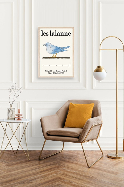 Büro Ev Ofis Dekoru için 30x42CM Tekli Ahşap Çerçeveli LLalanne Tablo No5