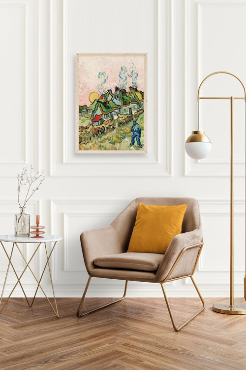 Büro Ev Ofis Dekoru için 50x70CM Tekli Ahşap Çerçeveli PPicasso Tablo No55