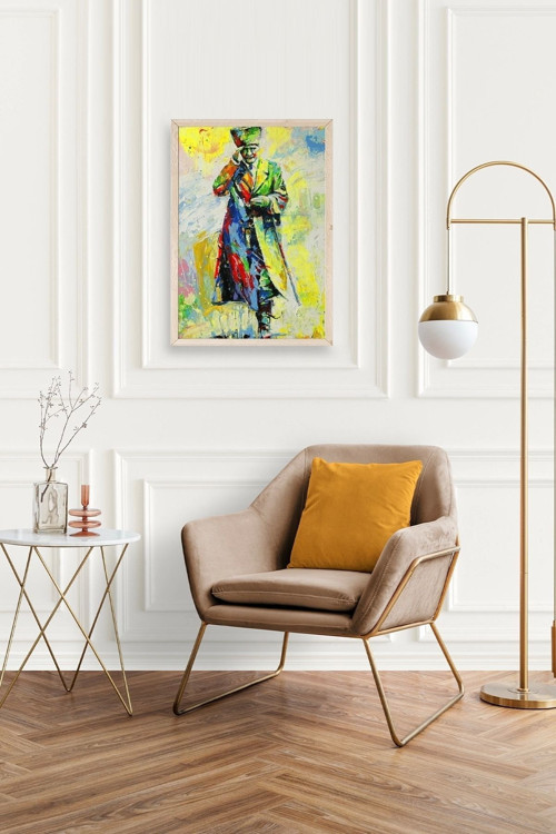 Büro Ev Ofis Dekoru için 23x30CM Tekli Ahşap Çerçeveli ATATÜRK Tema Tablo No69