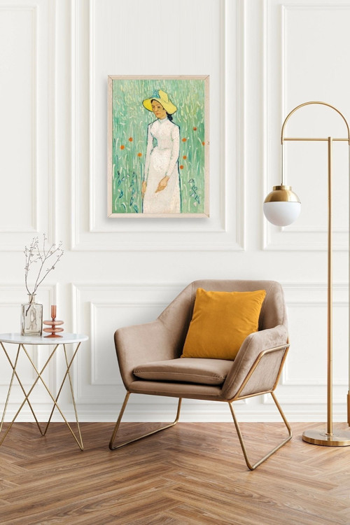 Büro Ev Ofis Dekoru için 17x23CM Tekli Ahşap Çerçeveli VGogh Tablo No8