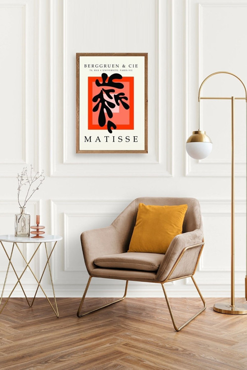 Büro Ev Ofis Dekoru için 23x30CM Tekli Ahşap Çerçeveli Modern Tema Tablo No77