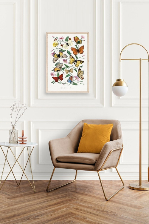 Büro Ev Ofis Dekoru için 30x42CM Tekli Ahşap Çerçeveli LDiurnes Tablo No6