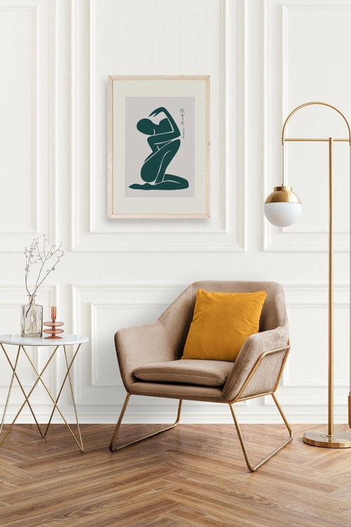 Büro Ev Ofis Dekoru için 50x70CM Tekli Ahşap Çerçeveli Modern Tema Tablo No196