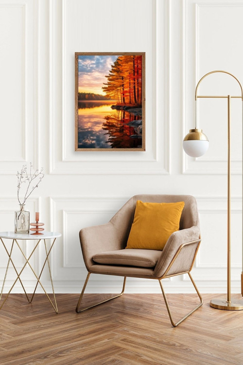 Büro Ev Ofis Dekoru için 23x30CM Tekli Ahşap Çerçeveli Anonim Tema Tablo No11