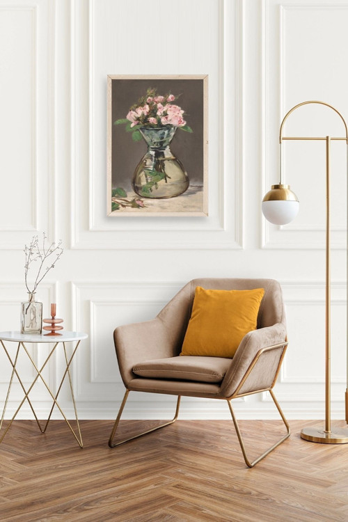 Büro Ev Ofis Dekoru için 50x70CM Tekli Ahşap Çerçeveli E.Manet Tablo No4
