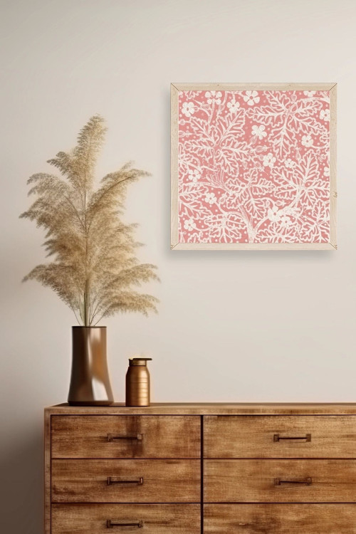 Büro Ev Ofis Dekoru için 42x42CM Tekli Ahşap Çerçeveli Modern Tema Tablo No171