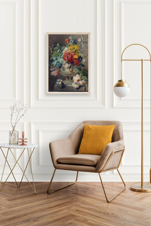 Büro Ev Ofis Dekoru için 23x30CM Tekli Ahşap Çerçeveli GJJohannes Tablo No4