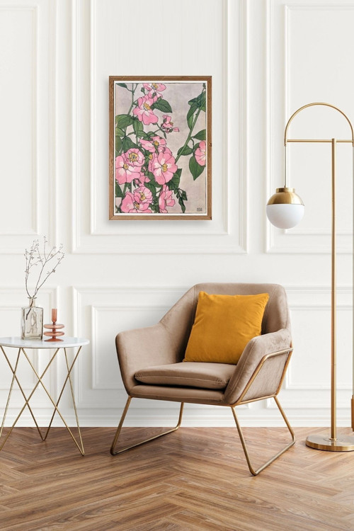 Büro Ev Ofis Dekoru için 50x70CM Tekli Ahşap Çerçeveli HBO Tema Tablo No8