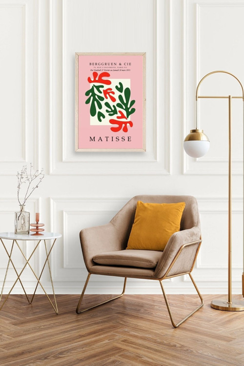 Büro Ev Ofis Dekoru için 50x70CM Tekli Ahşap Çerçeveli Modern Tema Tablo No218