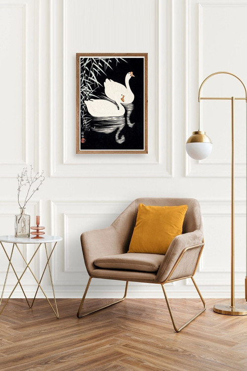 Büro Ev Ofis Dekoru için 50x70CM Tekli Ahşap Çerçeveli SHerbes Tablo No4