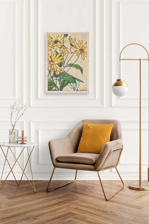 Büro Ev Ofis Dekoru için 17x23CM Tekli Ahşap Çerçeveli HBorger Tablo No1