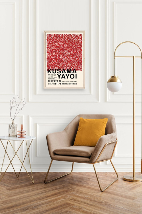 Büro Ev Ofis Dekoru için 50x70CM Tekli Ahşap Çerçeveli YKusama Tablo No39