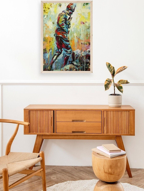 Büro Ev Ofis Dekoru için 17x23CM Tekli Ahşap Çerçeveli ATATÜRK Tema Tablo No20