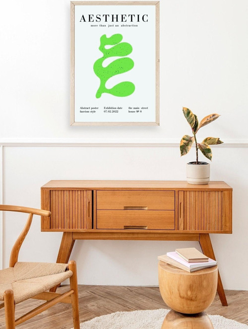 Büro Ev Ofis Dekoru için 17x23CM Tekli Ahşap Çerçeveli Modern Tema Tablo No23