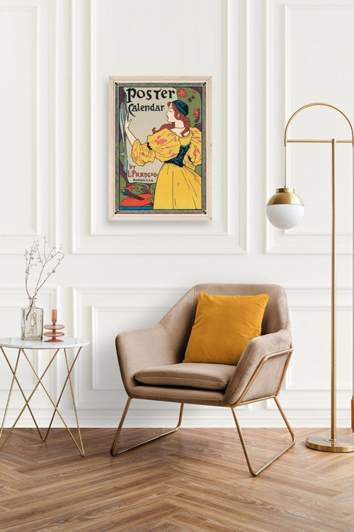 Büro Ev Ofis Dekoru için 50x70CM Tekli Ahşap Çerçeveli LPrang Tablo No4