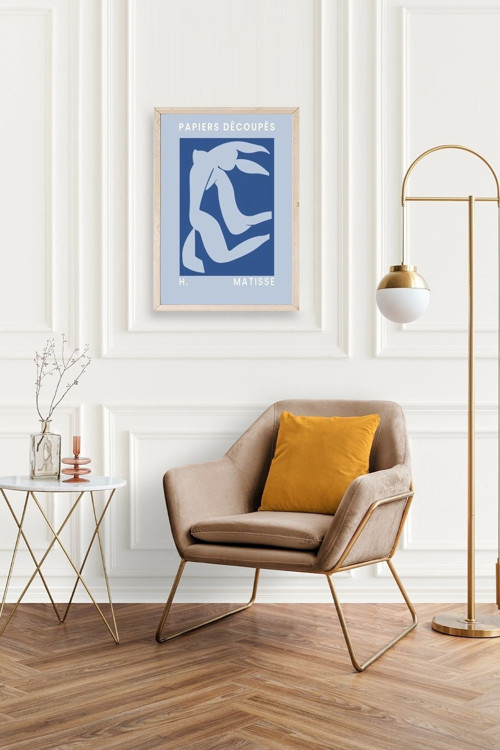 Büro Ev Ofis Dekoru için 17x23CM Tekli Ahşap Çerçeveli HMatisse Tablo No56